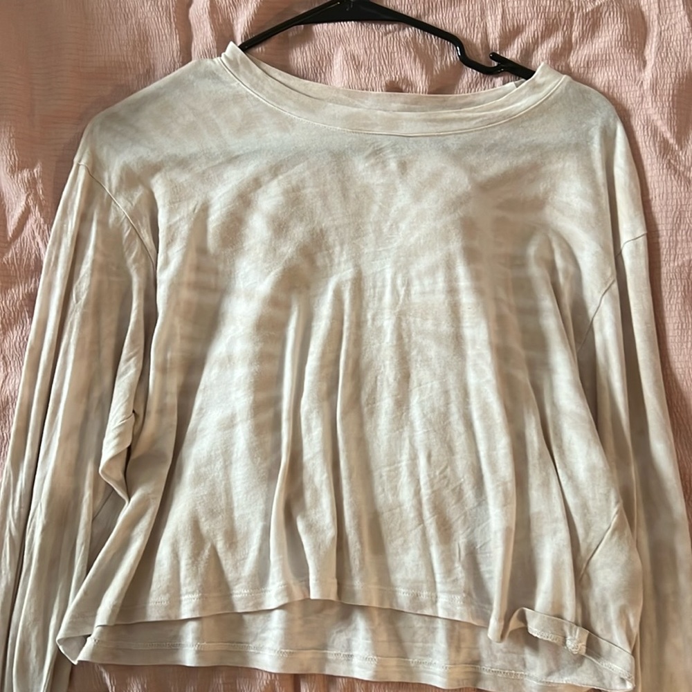 American eagle cropped tie dye long sleeve